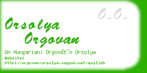 orsolya orgovan business card